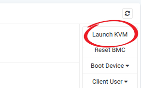 Launch the KVM